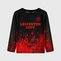 Лонгслив детский Leicester City - red gradient посередине, цвет: 3D-принт