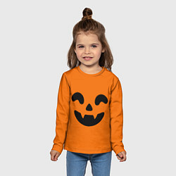 Лонгслив детский Весёлая тыква верх, цвет: 3D-принт — фото 2