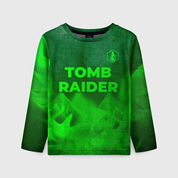 Детский лонгслив Tomb Raider - green gradient посередине