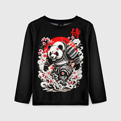 Лонгслив детский Панда - самурай, цвет: 3D-принт