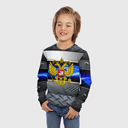 Лонгслив детский Нано Россия герб, цвет: 3D-принт — фото 2