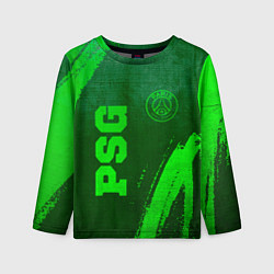 Лонгслив детский PSG - green gradient вертикально, цвет: 3D-принт