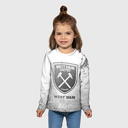 Лонгслив детский West Ham - white gradient, цвет: 3D-принт — фото 2