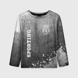 Детский лонгслив Sporting - grey gradient вертикально