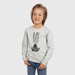 Лонгслив детский Ленивец: любить нужно себя вчера сегодня завтра, цвет: 3D-принт — фото 2