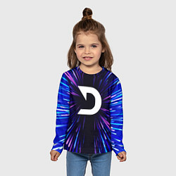 Лонгслив детский Deadlock neon energy, цвет: 3D-принт — фото 2