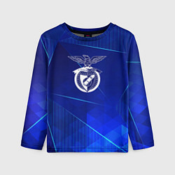 Лонгслив детский Benfica blue poly, цвет: 3D-принт
