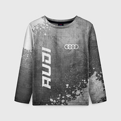 Детский лонгслив Audi - grey gradient вертикально