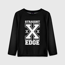 Лонгслив детский Straight edge SXE, цвет: 3D-принт