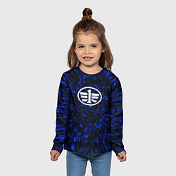 Лонгслив детский FAW blue energy, цвет: 3D-принт — фото 2