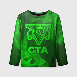 Лонгслив детский GTA - green gradient, цвет: 3D-принт