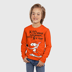 Лонгслив детский Хитрая лисица - кто меня поймает, цвет: 3D-принт — фото 2