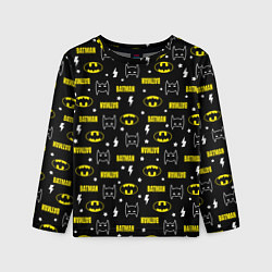 Лонгслив детский Бэтмен узор, цвет: 3D-принт