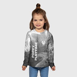 Лонгслив детский Poppy Playtime - grey gradient вертикально, цвет: 3D-принт — фото 2