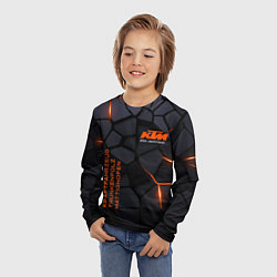Лонгслив детский KTM - плиты с эффектом свечения, цвет: 3D-принт — фото 2