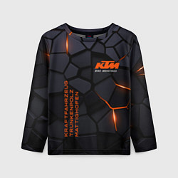 Лонгслив детский KTM - плиты с эффектом свечения, цвет: 3D-принт