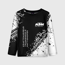 Детский лонгслив KTM - следы от шин