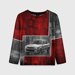 Лонгслив детский Автомобиль в серо-красных тонах, цвет: 3D-принт