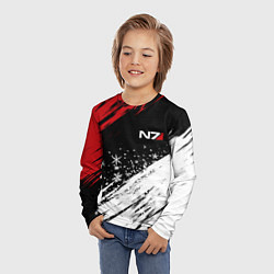 Лонгслив детский Mass Effect - Merry Christmas, цвет: 3D-принт — фото 2