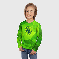 Лонгслив детский AEK Athens green poly, цвет: 3D-принт — фото 2