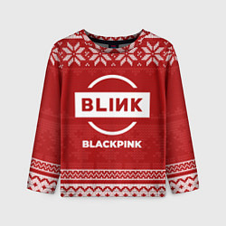 Лонгслив детский Новогодний Blackpink, цвет: 3D-принт