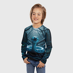 Лонгслив детский Цифровая змея, цвет: 3D-принт — фото 2