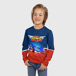 Лонгслив детский Hedgehog - Sonic racing team, цвет: 3D-принт — фото 2