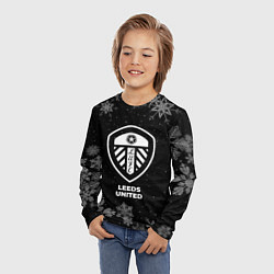 Лонгслив детский Снежный Leeds United, цвет: 3D-принт — фото 2