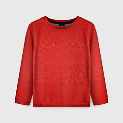 Лонгслив детский Красная кожаная текстура, цвет: 3D-принт