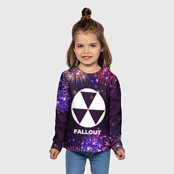 Лонгслив детский Праздничный Fallout, цвет: 3D-принт — фото 2