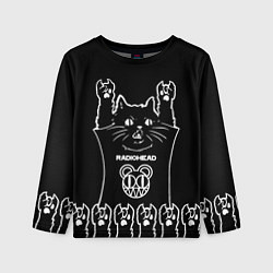 Лонгслив детский Radiohead: cat rock, цвет: 3D-принт