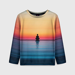 Лонгслив детский Медитация на закате, цвет: 3D-принт