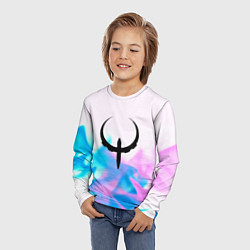 Лонгслив детский Quake neon flame, цвет: 3D-принт — фото 2