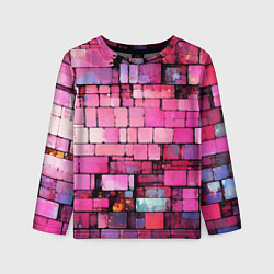 Детский лонгслив Pink bricks