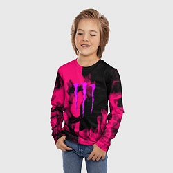 Лонгслив детский Monster energy fire pink, цвет: 3D-принт — фото 2