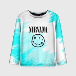 Лонгслив детский Nirvana rock music color, цвет: 3D-принт