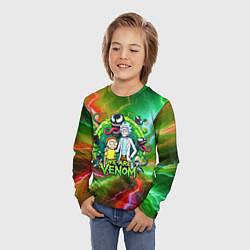 Лонгслив детский Рик и Морти - мы Веном мем, цвет: 3D-принт — фото 2
