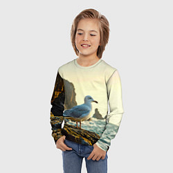 Лонгслив детский Морская чайка, цвет: 3D-принт — фото 2