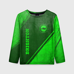 Детский лонгслив Brighton - green gradient вертикально