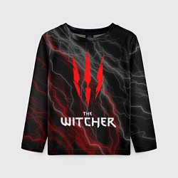 Лонгслив детский The witcher - геральт- молнии, цвет: 3D-принт