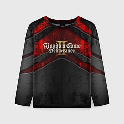 Лонгслив детский Kingdom Come Deliverance 2 лого на текстуре, цвет: 3D-принт