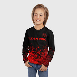 Лонгслив детский Elden Ring - red gradient посередине, цвет: 3D-принт — фото 2