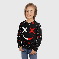 Лонгслив детский Smile face, цвет: 3D-принт — фото 2