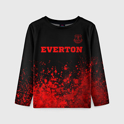 Лонгслив детский Everton - red gradient посередине, цвет: 3D-принт