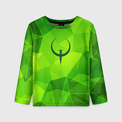 Лонгслив детский Quake green poly, цвет: 3D-принт