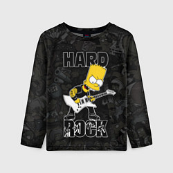 Лонгслив детский Hard Rock барт симпсон, цвет: 3D-принт