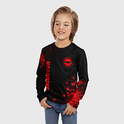 Лонгслив детский Brighton - red gradient вертикально, цвет: 3D-принт — фото 2