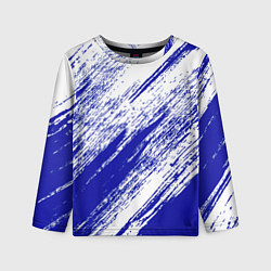 Детский лонгслив The color is white and blue