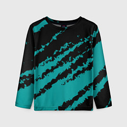 Лонгслив детский The color is black and light blue, цвет: 3D-принт