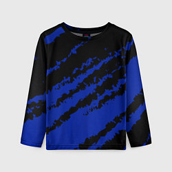 Детский лонгслив The color is black and blue